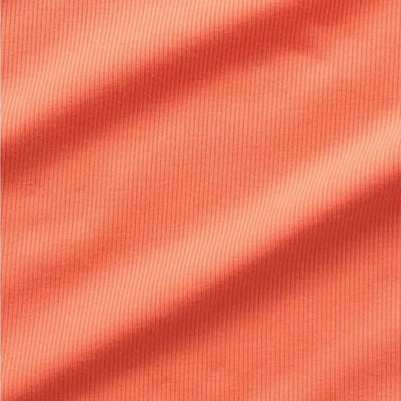 NWOT Athleta Signature Rib Crop Tee | Orange Haze | Size Medium - Picture 5 of 9